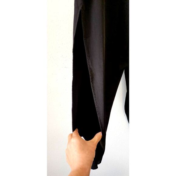 Lovers and Friends Macie Hi-Rise Belted Black Satin Joggers XL NWOT - Picture 8 of 10